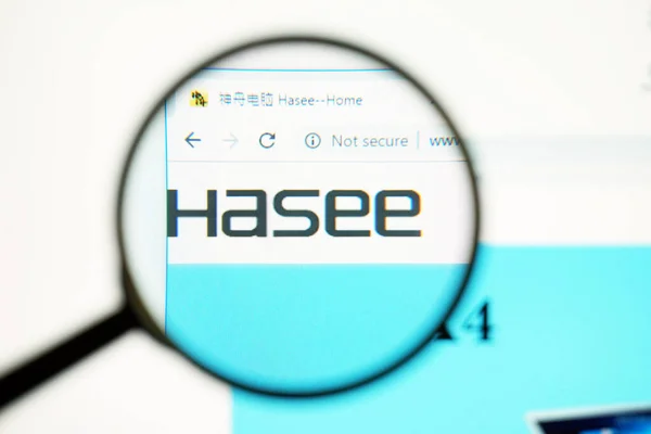 Los Angeles, Kalifornien, USA - 31. Mai 2020: Offizielle Website von Hasee. Homepage der Firma — Stockbild Los Angeles Kalifornien Usa Mai 2020 Offizielle Website Von Hasee — Stockfoto