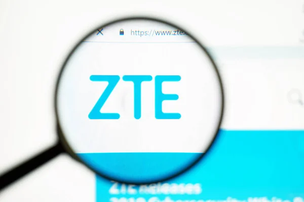 Los Angeles Kalifornien Usa Mai 2020 Offizielle Website Von Zte — Stockfoto