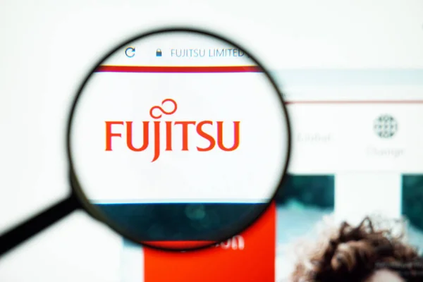 Los Angeles Kalifornien Usa Mai 2020 Offizielle Webseite Von Fujitsu — Stockfoto