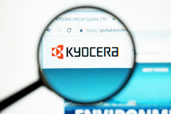 Los Angeles, Kalifornien, USA - 31. Mai 2020: Offizielle Website von Kyocera. Homepage der Firma — Stockbild Los Angeles Kalifornien Usa Mai 2020 Offizielle Website Von Kyocera — Stockfoto