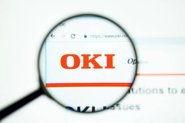 Los Angeles, Kalifornien, USA - 31. Mai 2020: Offizielle Webseite von OKI. Homepage der Firma — Stockbild Los Angeles Kalifornien Usa Mai 2020 Offizielle Webseite Von Oki — Stockfoto