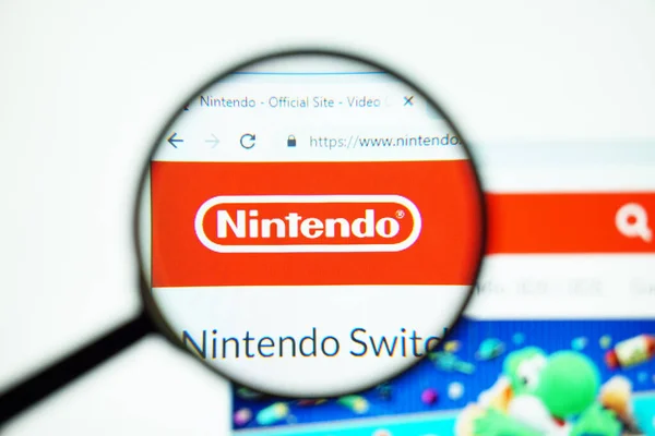 Los Angeles Kalifornien Usa Mai 2020 Offizielle Website Von Nintendo — Stockfoto