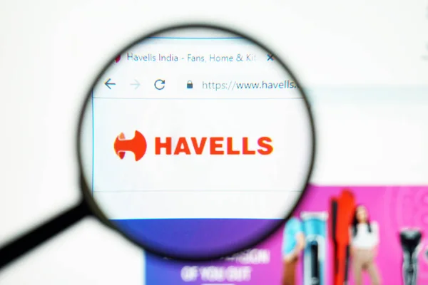 Los Angeles, Kalifornien, USA - 31. Mai 2020: Offizielle Website von Havells. Homepage der Firma — Stockbild Los Angeles Kalifornien Usa Mai 2020 Offizielle Website Von Havells — Stockfoto