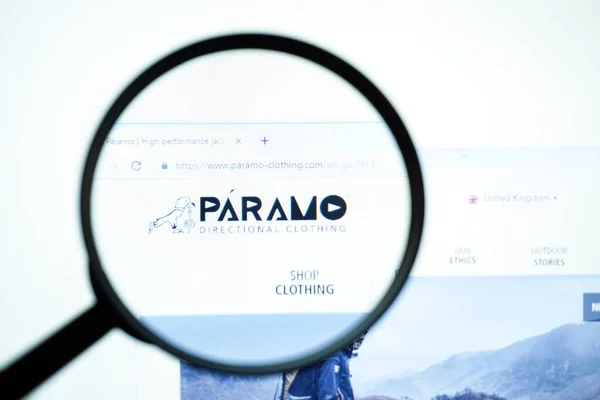 Miami Florida Usa July 2020 Official Website Homepage Paramo Logo — 스톡 사진