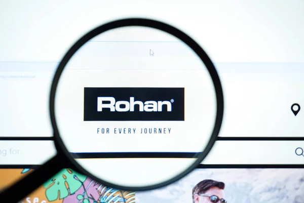 Miami Florida Usa Juli 2020 Offizielle Website Homepage Des Rohan — Stockfoto
