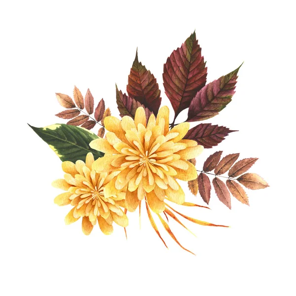 Watercolor fall flora
