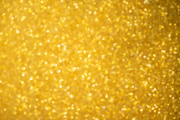 Gold Glitter Sparkles Bokeh Effect Festive Background Bright Golden Lights — Stock Photo, Image