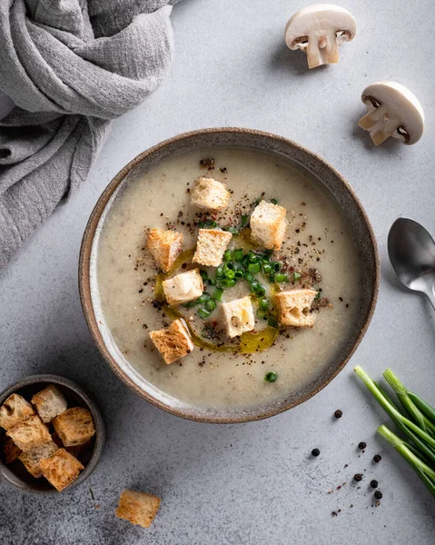Mushroom cream soup — Stock Image Mushroom cream soup Stock Photo