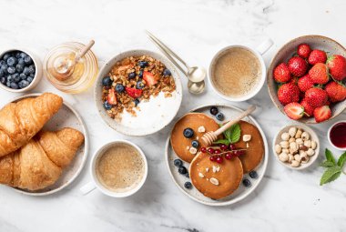 Kahvaltı üst görünümü