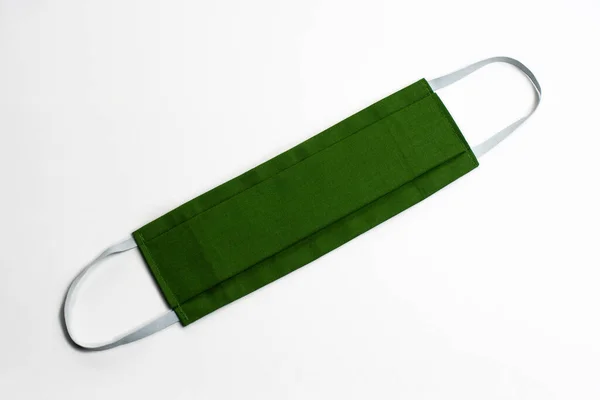 Зеленый медицинский, тканевая маска против коронного вируса — стоковое фото