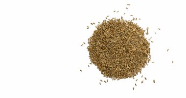 Buğday yulafları beyaz arka planda. Yakın plan.