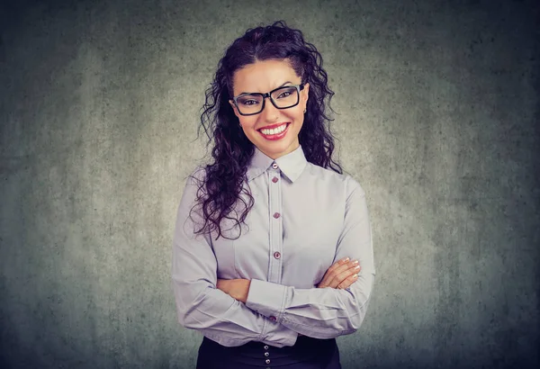 Feliz sonriente hermosa mujer de negocios — Foto de Stock