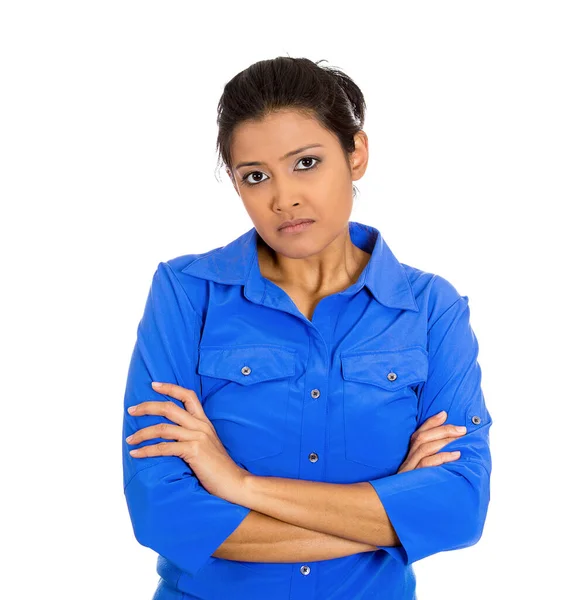 Portrait Annoyed Angry Young Woman — Stock Photo, Image