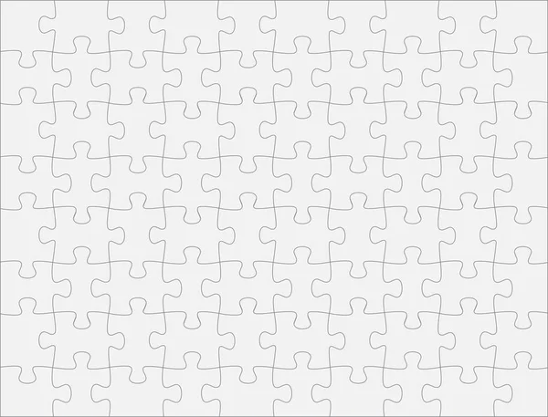 White Jigsaw Puzzle Pieces Frame Background Vector Illustration — Stock Vector