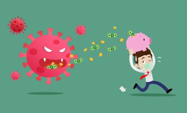 COVID-19 Coronavirus 'tan kaçan domuz kumbarası sahibi bir işadamı, Corona virüsünden panik içinde hisse senedi satıyor.