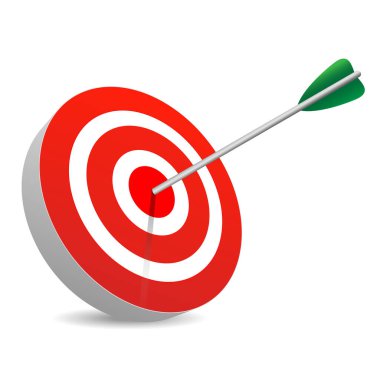 Goal setting, Target with arrow clipart