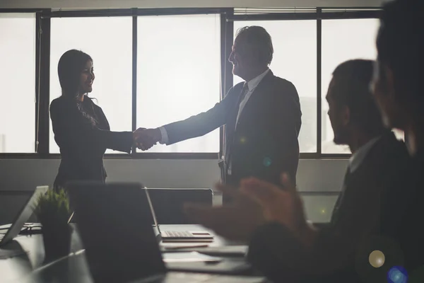Group Diversity Business People Makeing Handshake Teamwork Agreement Concept Meeting — Stock Photo, Image