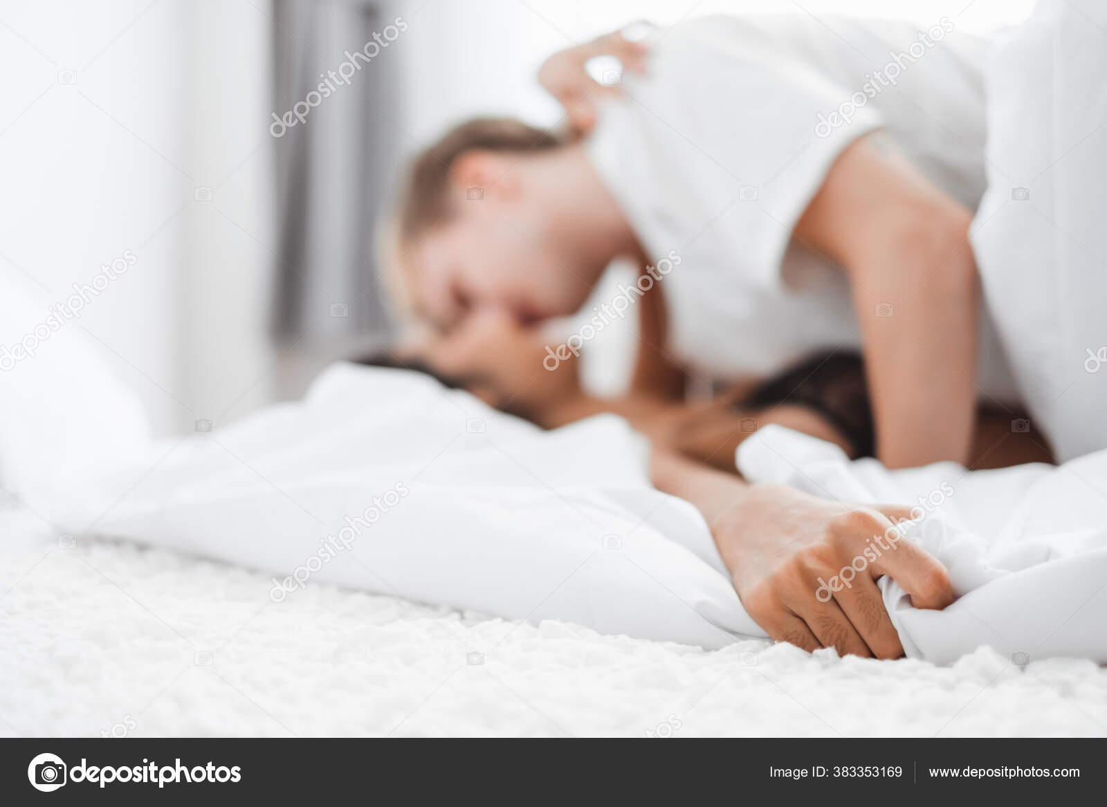 Nude Passionate Couple Having Sex White Bed Love Sex Concept Stock Photo by ©Nattakorn 383353169