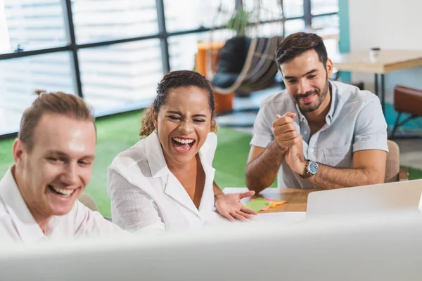 Grupo Trabajo Creativo Diseñador Equipo Reunión Discutir Para Planificación Proyectos —  Fotos de Stock