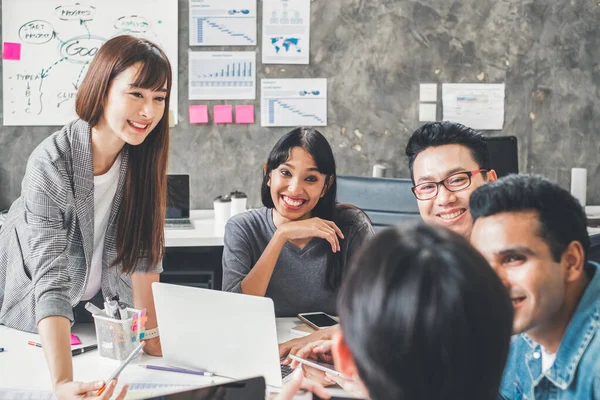 Group Asian Business People Creative Designer Meeting Office — Stock Photo, Image