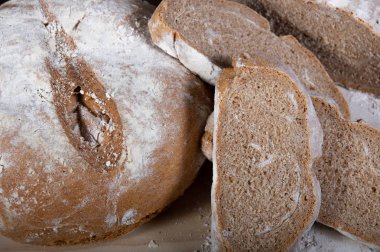 Rustik ev yapımı ekmek yazıldığını