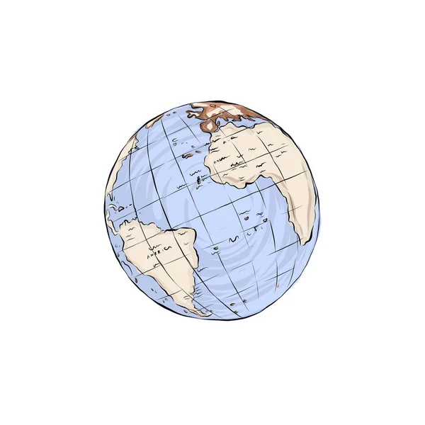 Día Tierra Planeta Plano Icono — Vector de stock