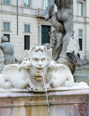 Roma, İtalya Roma 'daki antik Navona meydanının mimarı ve ressamı Borromini' nin eserleri.