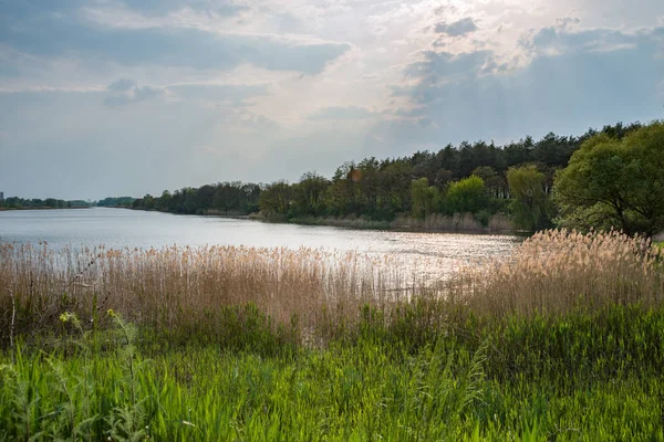 Procházky Podél Řeky Charkova Charkově Ukrajině — Stock fotografie