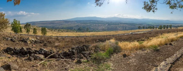 Gadot 观看的呼啦谷和上加利利全景 以色列北部 — 图库照片