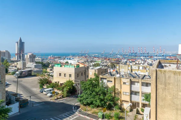 Haifa Israel Июнь 2018 View Downtown Port Hadar Hacarmel Neighborhood — стоковое фото