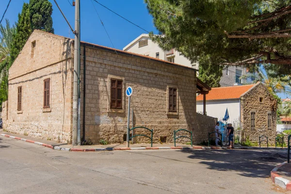 Haifa Israel Junho 2018 Edifícios Templos Antigos Colônia Carmelheim Com — Fotografia de Stock