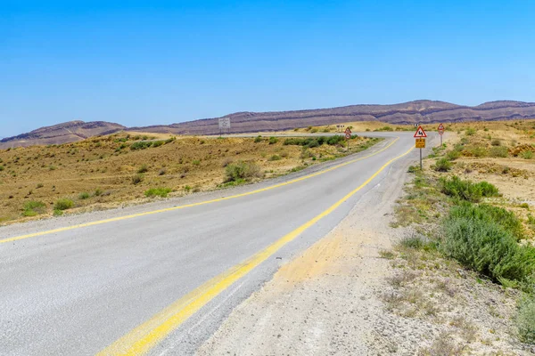 Paysage Hamakhtesh Hagadol Grand Cratère Est Relief Géologique Érosif Dans — Photo