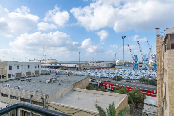 Haifa Israel July 2018 View Harbor Downtown Buildings Haifa Israel — Stock Photo, Image