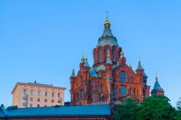 Veduta Della Cattedrale Ortodossa Russa Uspenski Helsinki Finlandia — Foto Stock