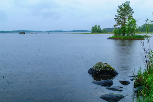 Landscape Lake Kuonanjarvi Shoudelphsavonia Lakeland Region Finland — Stok Foto
