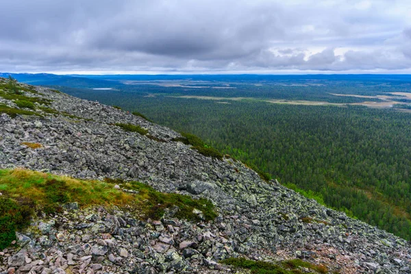 Paisagem Cume Ukko Luosto Fell Parque Nacional Pyha Luosto Lapônia — Fotografia de Stock