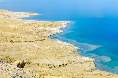 Dead Sea, İsrail kıyı şeridi manzara