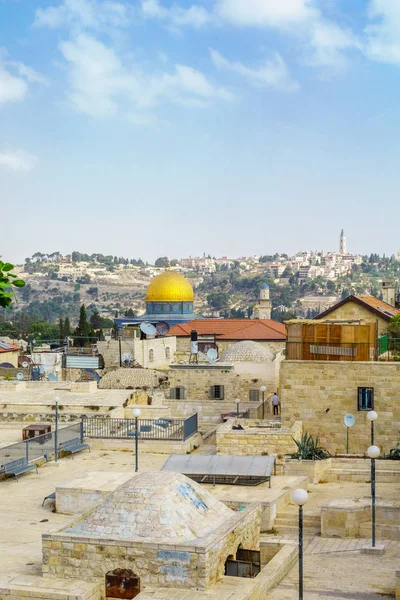 Jerusalém Israel Outubro 2018 Vista Para Telhado Com Monte Templo — Fotografia de Stock