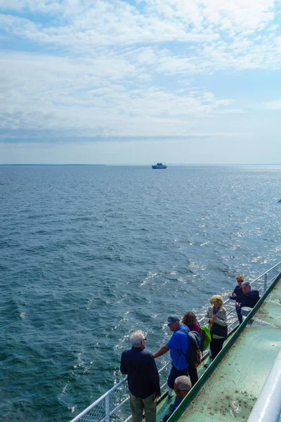カリブー カナダ 2018 カリブー ノバスコシア州 乗客への木島 プリンスエド ワード島 からのフェリーのラインのシーン カナダ — ストック写真