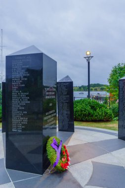 Lunenburg, Kanada - 22 Eylül 2018: Anıt kayıp balıkçılar, d., Nova Scotia, Kanada için