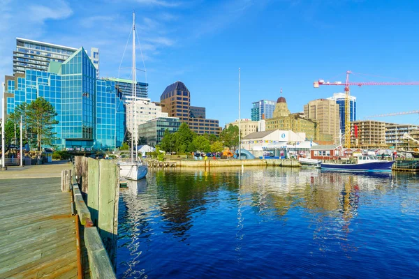 Halifax Canadá Setembro 2018 Vista Porto Centro Cidade Com Moradores — Fotografia de Stock