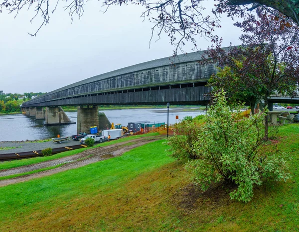 Hartland Canadá Setembro 2018 Vista Ponte Coberta Mais Longa Mundo — Fotografia de Stock
