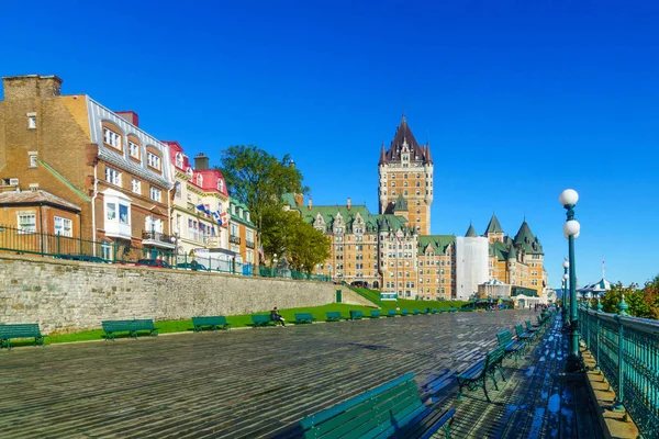 Quebec City Canadá Setembro 2018 Vista Dufferin Terrace Chateau Frontenac — Fotografia de Stock