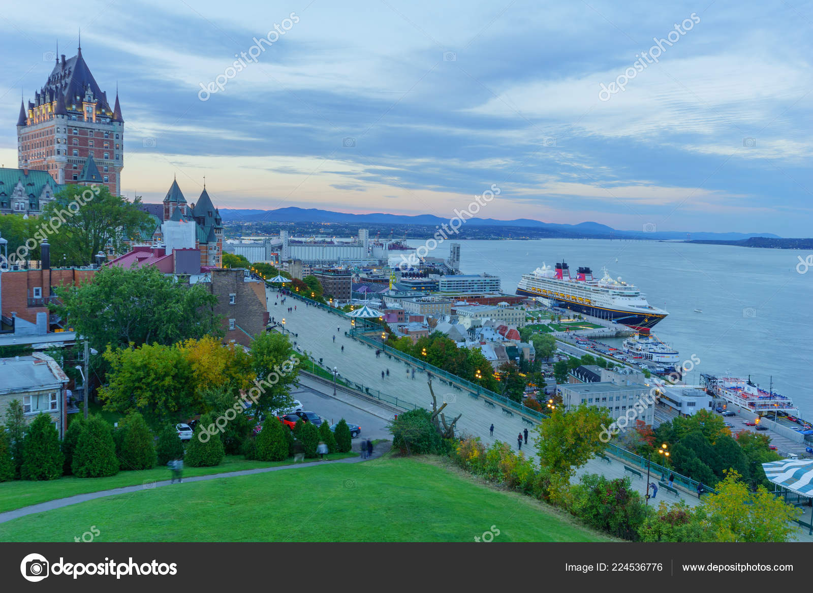 Québec Canada Septembre 2018 Vue Coucher Soleil Vieille