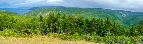 Panoramatické Krajiny Poblíž Dostačující Bay Cape Breton Highlands National Park — Stock fotografie