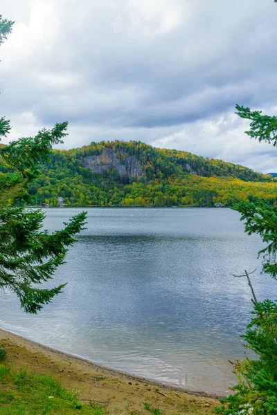 Vista Del Lago Superiore Colori Fogliame Caduta Nelle Montagne Laurenziane — Foto Stock