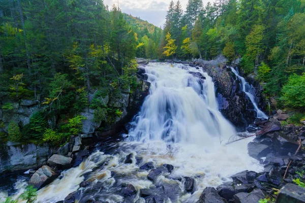 Uitzicht Diable Duivel Waterval Mont Tremblant National Park Quebec Canada — Stockfoto