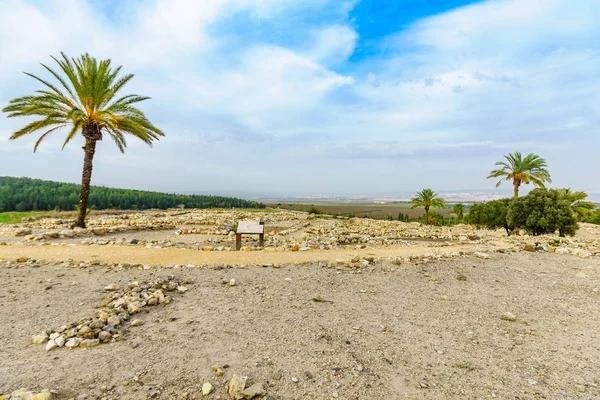 Restos Arqueológicos Parque Nacional Tel Megiddo Norte Israel — Fotografia de Stock