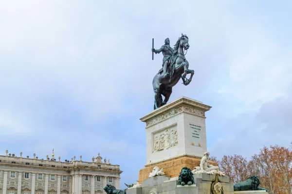 Madrid Spanien December 2017 Monument Till Philip Eller Fontän Filip — Stockfoto