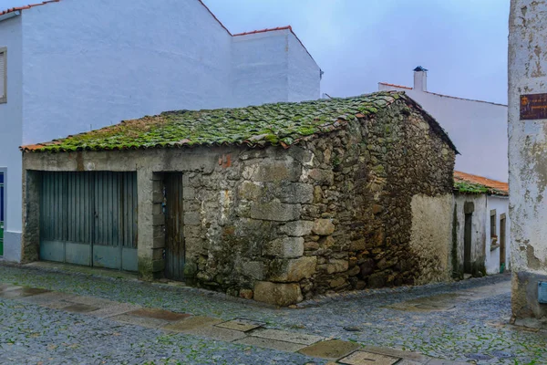 Вид Типичный Дом Старом Городе Миранда Доуру Португалия — стоковое фото